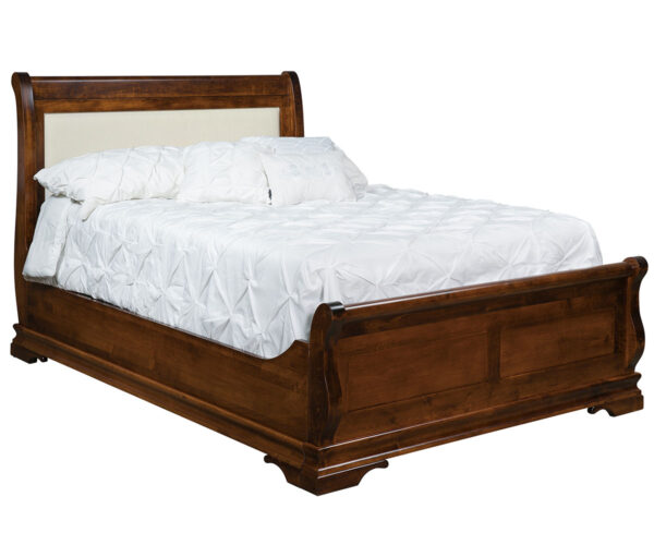 Chippewa Sleigh Bed With Fabric Headboard