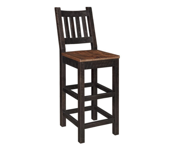 30" Roughcut Maplewood Bar Stool With Back