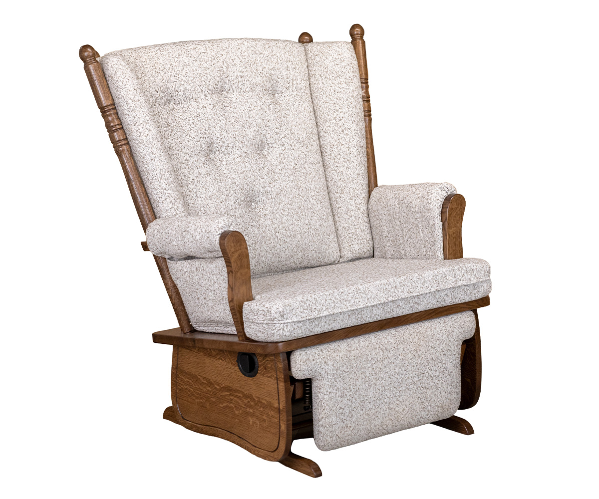 4 Post Highback Chair and a Half Glider and Ottoman - Image 2